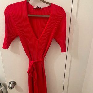 Red long dress